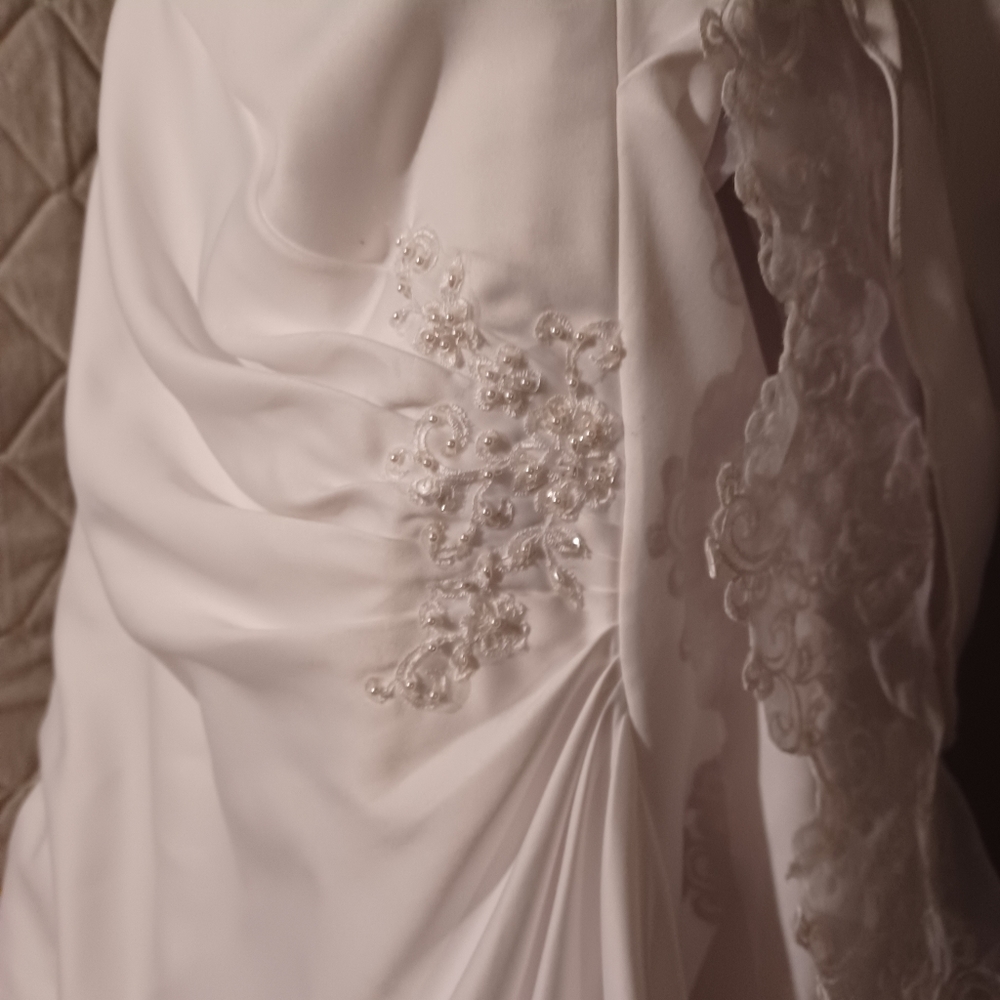 David's bridal strapless wedding dress - Picture 4 of 6